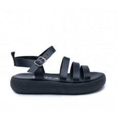 Amica πέδιλο leather 3201 μαύρο